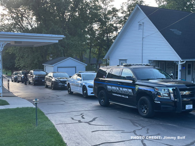 Police from several law enforcement agencies on scene mutual aid for Antioch Police Department in the block of 1000 North Main Street in Antioch during the investigation of a homicide involving a shooting (PHOTO CREDIT: Jimmy Bolf)