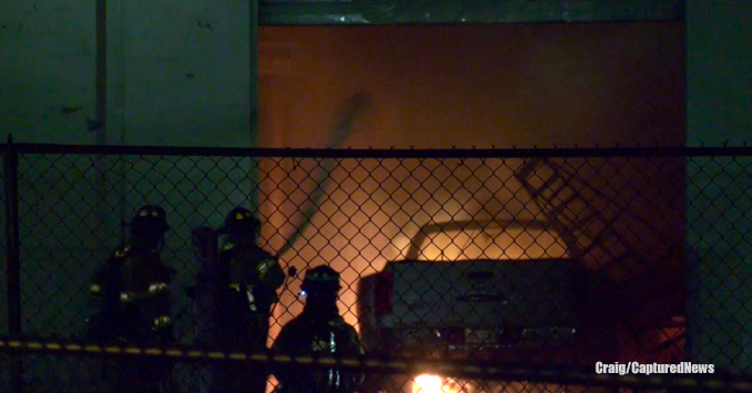 Fire scene at Gander RV on Saturday night, September 4, 2022 (Craig/CapturedNews)