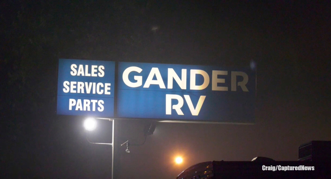 Fire scene at Gander RV on Saturday night, September 4, 2022 (Craig/CapturedNews)