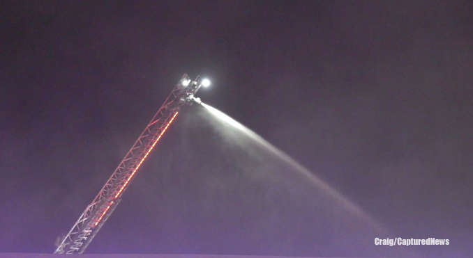 Fire scene at Gander RV on Saturday night, September 4, 2022 (Craig/CapturedNews)