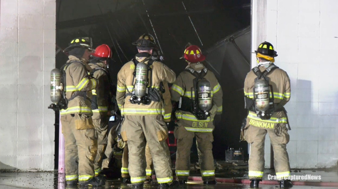 Fire scene at Gander RV on Saturday night, September 4, 2022 (Craig/CapturedNews)