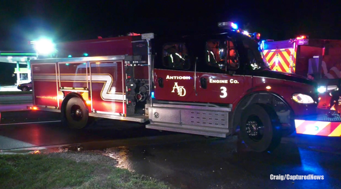 Fire scene at Gander RV on Saturday night, September 4, 2022 (Craig/CapturedNews)