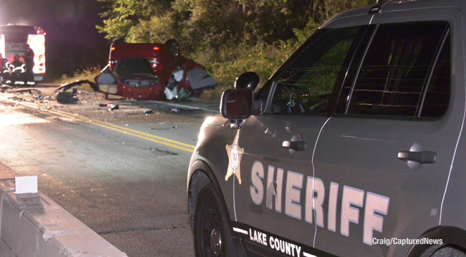 Lake County Sheriff's Office on scene at a serious crash at Route 60 near Wilson Road (Craig/CapturedNews