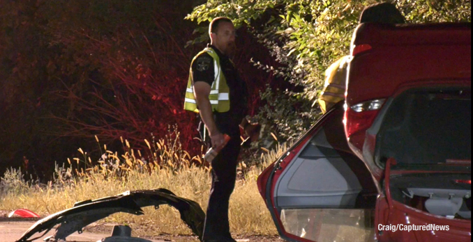 Crash scene at Route 60 just east of Wilson Road near Volo in Wauconda Township (Craig/CapturedNews)