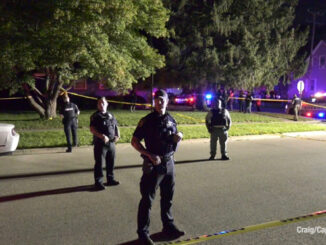 Police protecting the scene as investigation begins after a fatal officer-involved shooting of a male adult that shot at police (Craig/CapturedNews)