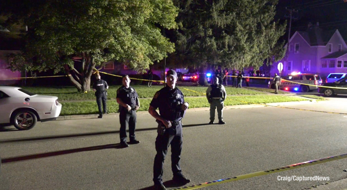 Police protecting the scene as investigation begins after a fatal officer-involved shooting of a male adult that shot at police (PHOTO CREDIT: Craig/CapturedNews)