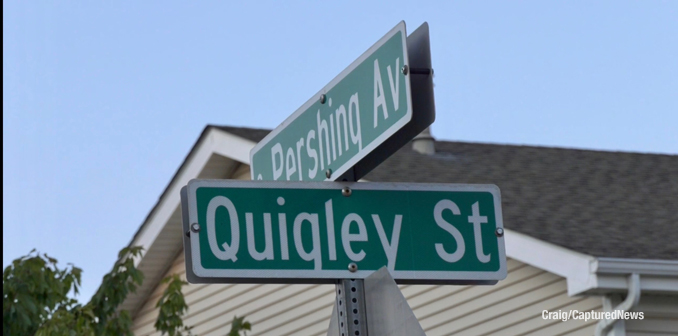 Intersection of Quigley Street and Pershing Avenue near the crash scene involving a Ford Crown Victoria against a house in Mundelein (Craig/CapturedNews)