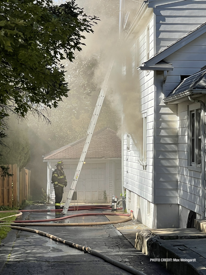 Fire scene at house fire on Western Avenue in Highland Park, Friday, September 30, 2022.