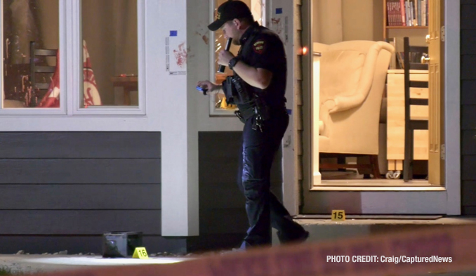 Scene in Kenosha, Wisconsin where an intruder in a home invasion was killed by the homeowner (PHOTO CREDIT: Craig/Captured News)