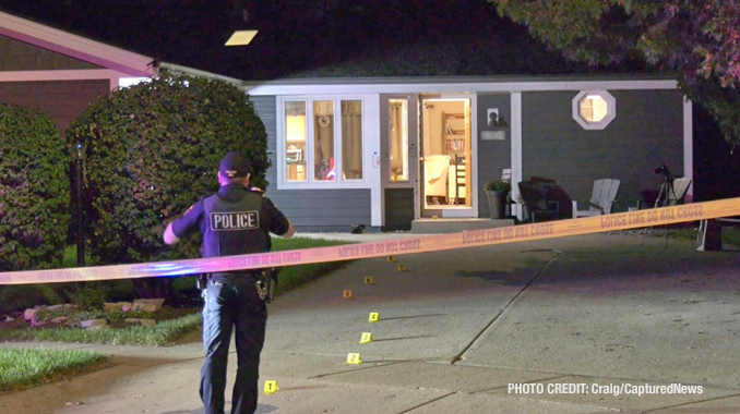 Scene in Kenosha, Wisconsin where an intruder in a home invasion was killed by the homeowner (PHOTO CREDIT: Craig/Captured News)