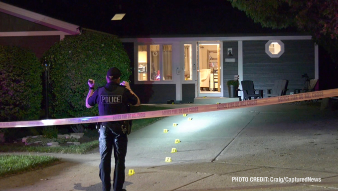 Scene in Kenosha, Wisconsin where an intruder in a home invasion was killed by the homeowner (PHOTO CREDIT: Craig/Captured News)