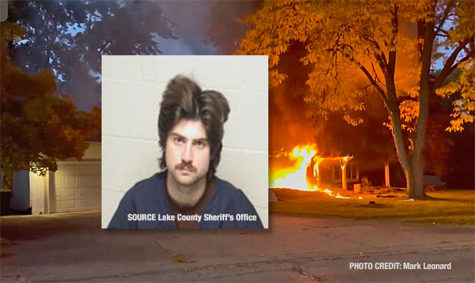 Adrian S. Jonas, accused of arson in Libertyville (SOURCE: Lake County Sheriff's Office/FIRE PHOTO CREDIT: Mark Leonard).