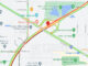 Crash map at Route 53 and Route 14 Friday about 7:30 a.m. October 07, 2022 (Map data ©2022 Google)