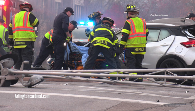 Extrication after a high-speed crash involving two vehicles at Arlington Heights Road and Northwest Highway in Arlington Heights  about 7:34 a.m., Sunday, October 30, 2022