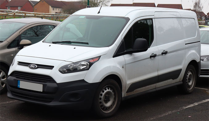 White Ford Transit Connect file photo (PHOTO CREDIT: Vauxford / Creative Commons Attribution-Share Alike 4.0 International license)