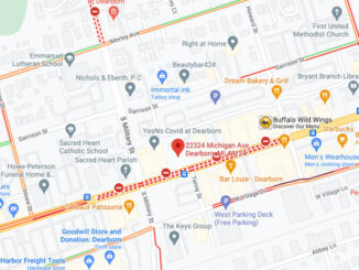 Hampton Inn Dearborn shooting, barricade incident scene on Thursday, October 6, 2022 (Map data ©2022 Google)