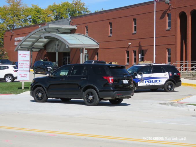 Lockdown scene at Holmes Middle School on Tuesday, October 4, 2022 (PHOTO CREDIT: Max Weingardt)