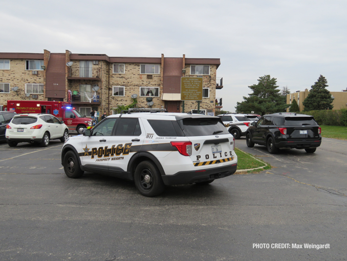 Prospect Heights police, firefighters, and paramedics on the scene of a fatal shooting of a teen age boy in the block of 500 Piper Ln., Prospect Heights.