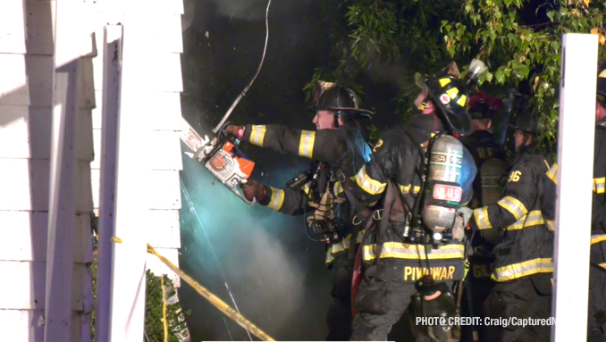 House fire scene at Golf Road and Cambridge Drive east of Milwaukee Avenue in Libertyville (PHOTO CREDIT: Craig/CapturedNews)