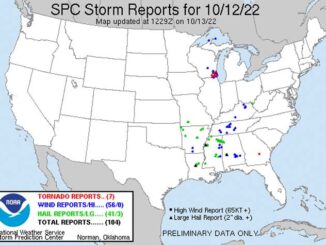 Storm Reports for Wednesday, October 12, 2022 (NOAA/NWS Storm Prediction Center)