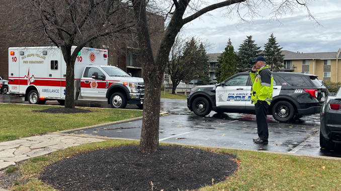 Roof turn off apartment building in high winds in Elk Grove Village Saturday, November 5, 2022. Roof turn off apartment building in high winds in Elk Grove Village Saturday, November 5, 2022.