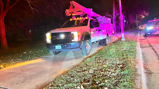 Crossover SUV crash into a traffic signal box at the northwest corner of Euclid Avenue and Wilke Road on Monday, November 14, 2022.