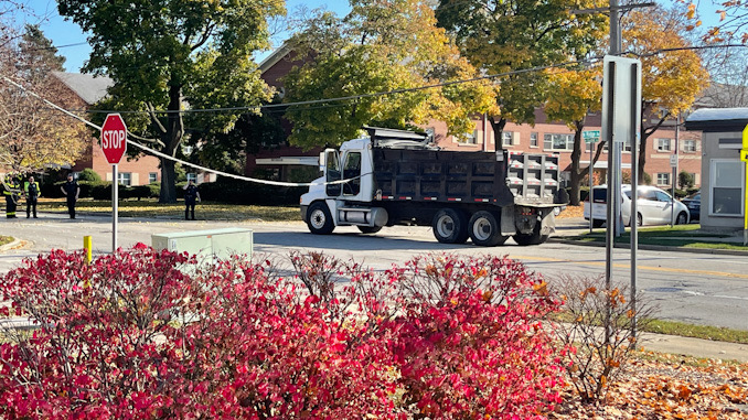 Truck brings down power lines on Euclid Avenue Arlington Heights.