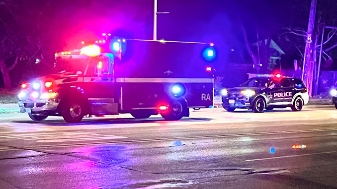 Crossover SUV crash into a traffic signal box at the northwest corner of Euclid Avenue and Wilke Road on Monday, November 14, 2022.