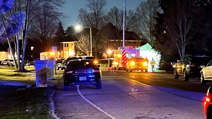 View south toward the crime scene on Acacia Terrace in Buffalo Grove on Wednesday, November 30, 2022