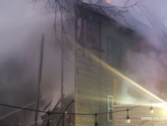 Smoke from a home on Sawyer Avenue in Chicago, where a fatality occurred on Tuesday, November 22, 2022 (SOURCE: CFD Media)
