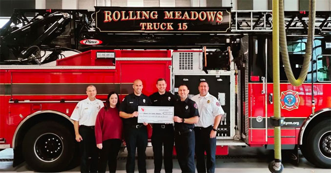 Rolling Meadows firefighters raise money for Illinois Fire Safety Alliance's "Camp I Am Me" burn camp (SOURCE: Rolling Meadows Fire Department)