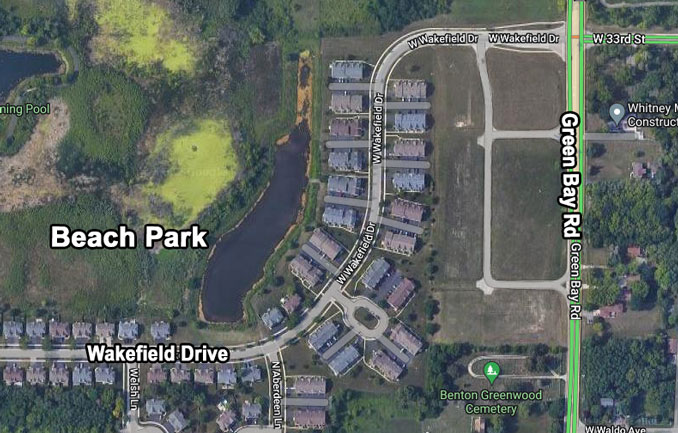 Wakefield Drive shots fired map (Imagery ©2022 Maxar Technologies, U.S. Geological Survey, USDA/FPAC/GEO, Map data ©2022)