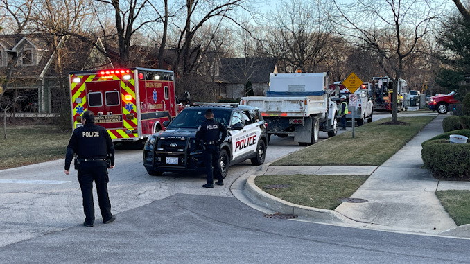 Scene of gas leak that filled a house with gas in the block of 2600 South Benton Street in Rolling Meadows, Palatine Township on Thursday, December 1, 2022