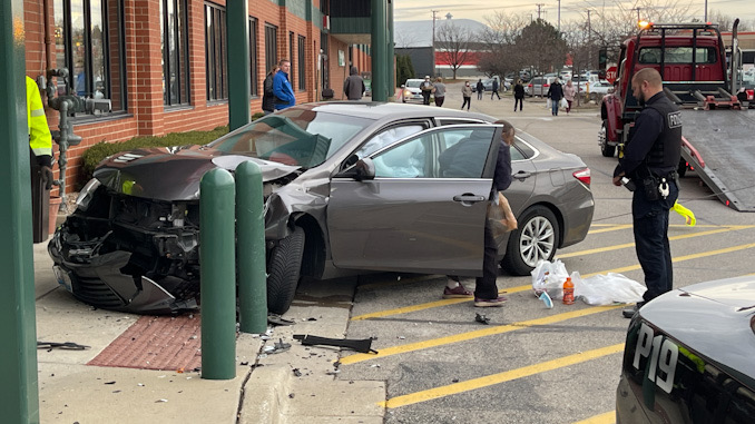 Crash scene at Menards, 740 East Rand Road, Mount Prospect, Friday, December 2, 2022