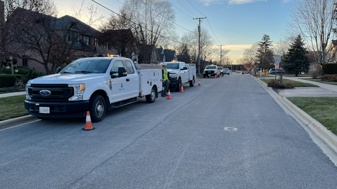 Scene of gas leak that filled a house with gas in the block of 2600 South Benton Street in Rolling Meadows, Palatine Township on Thursday, December 1, 2022