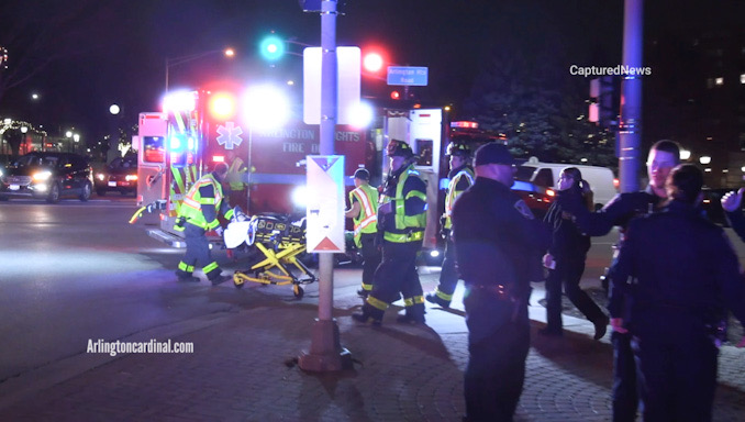 Car crash with Metra train at Arlington Heights Road and Northwest Highway on Thursday, December 8, 2022.