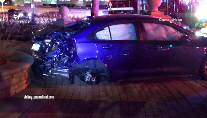 Car crash with Metra train at Arlington Heights Road and Northwest Highway on Thursday, December 8, 2022.