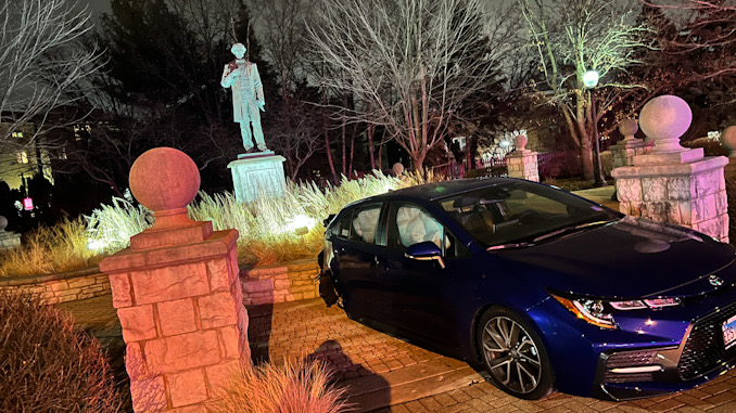 Car crash with Metra train at Arlington Heights Road and Northwest Highway on Thursday, December 8, 2022.