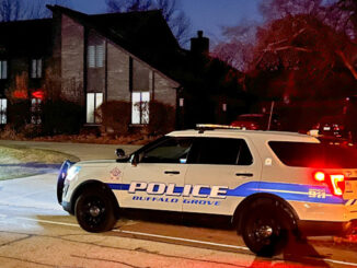 Buffalo Grove police assigned to keep the crime scene secure at a home in the 2800 block of Acacia Terrace in Buffalo Grove overnight Wednesday to Thursday (Nov. 30/Dec. 01, 2022)