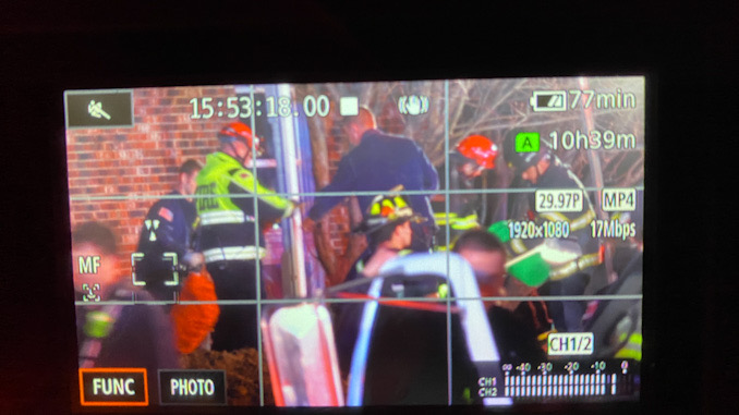 Technical Rescue teams at the scene of a below-grade collapse emergency on Aspen Drive in Buffalo Grove on Monday, December 12, 2022.