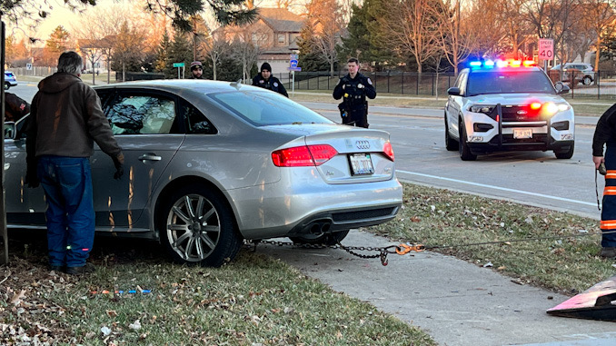 Crash scene at Buffalo Grove Road and Deerfield Parkway in Buffalo Grove Sunday afternoon December 4, 2022