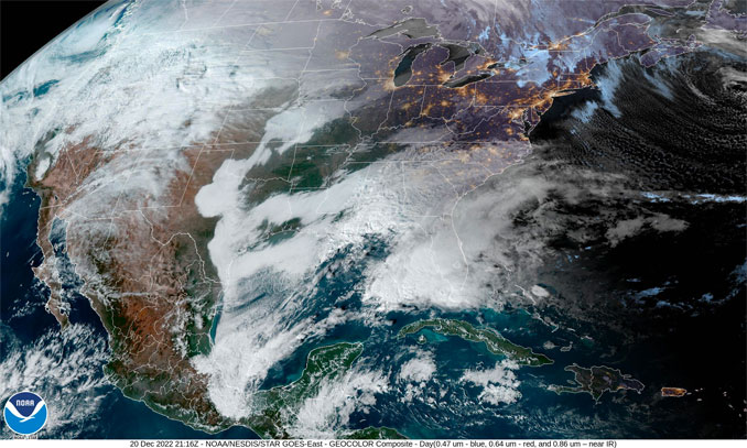 NOAA Satellite December 20, 2022 at 3:16 PM CST