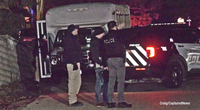 Photo from the crime scene in Fox Lake, where a homicide occurred inside a condo on Mineola Road Monday night, December 12, 2022 (PHOTO CREDIT: Craig/Captured News)