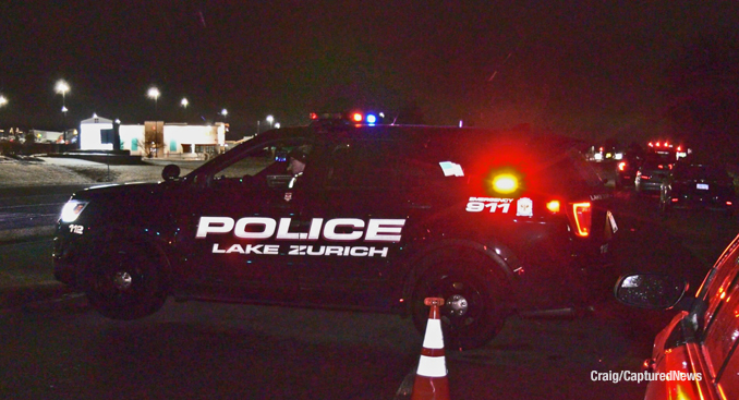 Lake Zurich police at the scene of a fatal hit-and-run crash on Rand Road near LA Fitness Saturday night, December 17, 2022