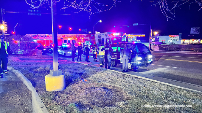 Honda Acty after a rollover crash on Palatine Road west of Northwest Highway, Sunday December 4, 2022.