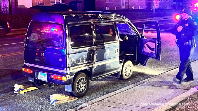 Honda Acty after a rollover crash on Palatine Road west of Northwest Highway, Sunday December 4, 2022.