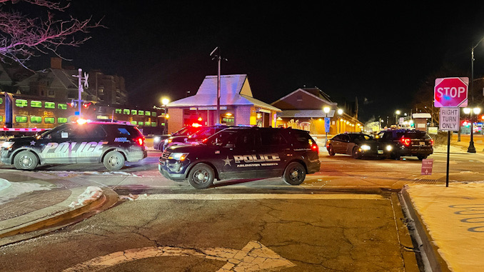 Metra Train #663 stopped across Dunton Avenue after striking a pedestrian about 11:28 p.m. Thursday, January 26, 2023