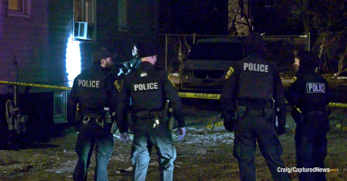 Police investigation in Waukegan after two people were shot Monday night January 23, 2023 (SOURCE: Craig/CapturedNews)