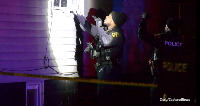 Police investigation in Waukegan after two people were shot Monday night January 23, 2023 (SOURCE: Craig/CapturedNews)