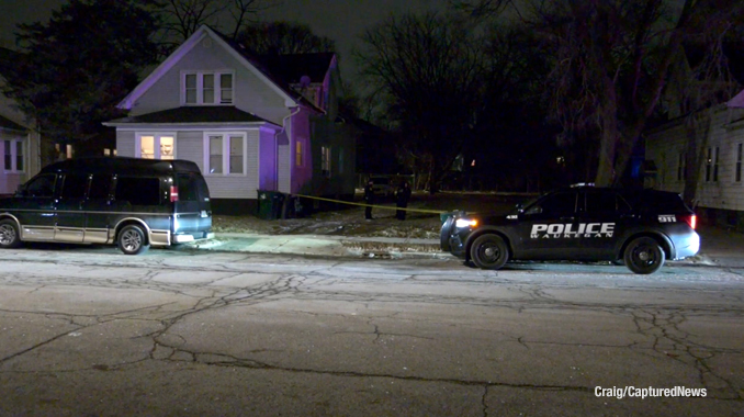 Police investigation in Waukegan after two people were shot Monday night January 23, 2023 (SOURCE: Craig/CapturedNews)